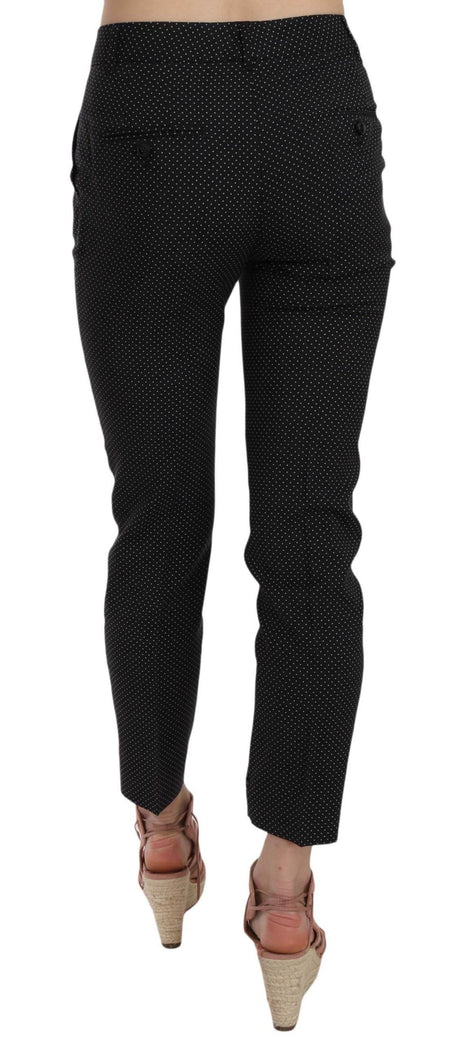 Dolce & Gabbana Polka Dot Slim Capri Trousers Tapered Pants - Hilstor