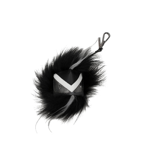 Fendi Black Leather Keychains - Hilstor