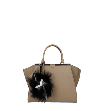 Fendi Black Leather Keychains - Hilstor