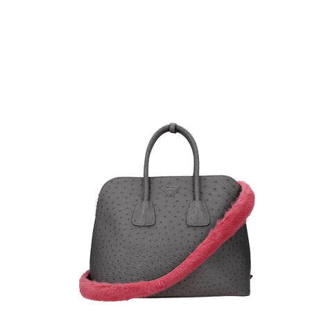 Prada Pink Fur Shoulder Bags - Hilstor