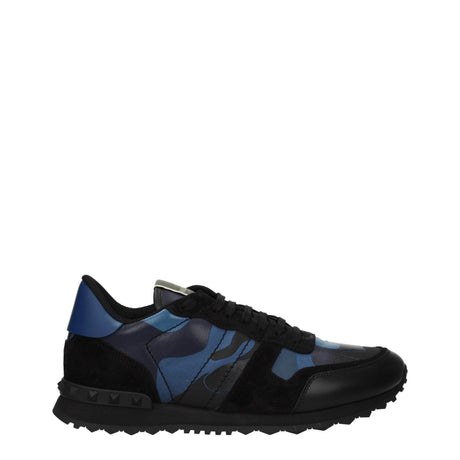 Valentino Garavani Blue Leather Low Tops - Hilstor