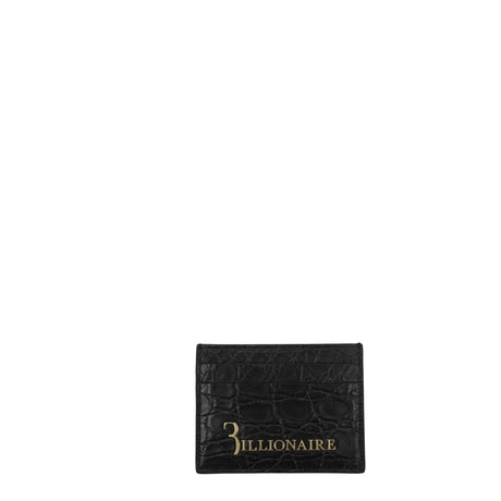 Billionaire Italian Couture Black Crocodile Cardholders - Hilstor