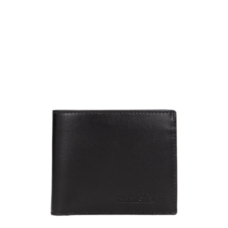 Testoni Black Leather Wallets - Hilstor