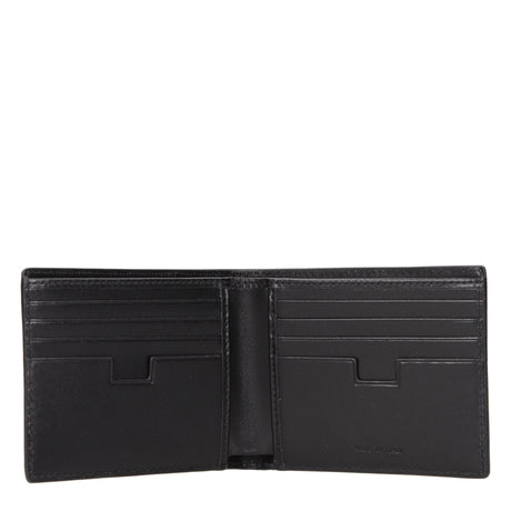 Testoni Black Leather Wallets - Hilstor