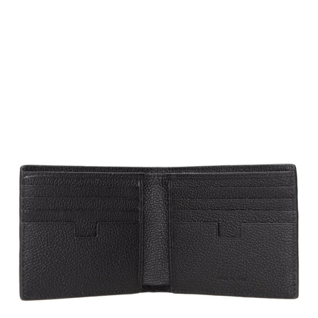 Testoni Black Leather Wallets - Hilstor