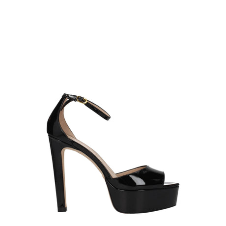 Stuart Weitzman Black Leather Platforms - Hilstor
