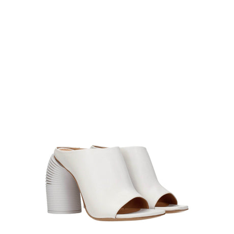 Off-White White Leather Platforms - Hilstor