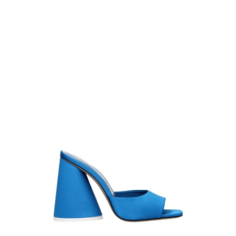 The Attico Light Blue Satin Platforms - Hilstor