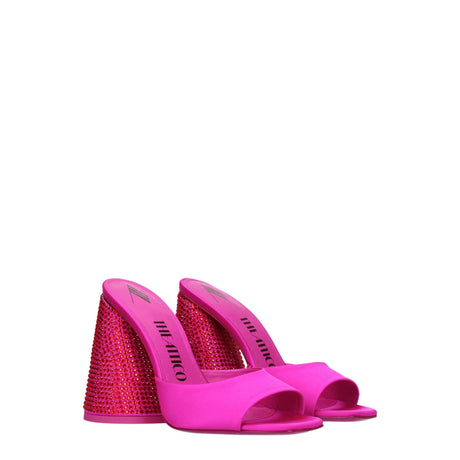 The Attico Pink Satin Platforms - Hilstor