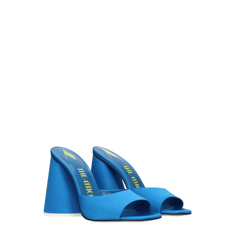 The Attico Light Blue Satin Platforms - Hilstor