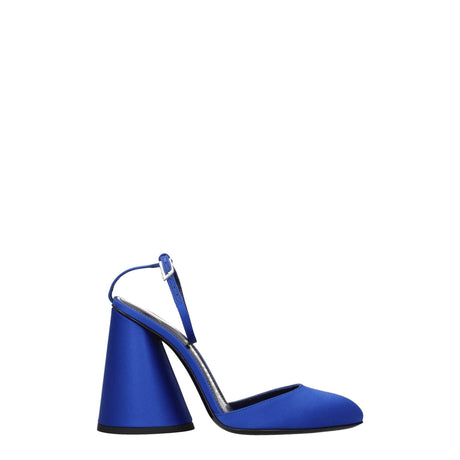 The Attico Blue Satin Platforms - Hilstor