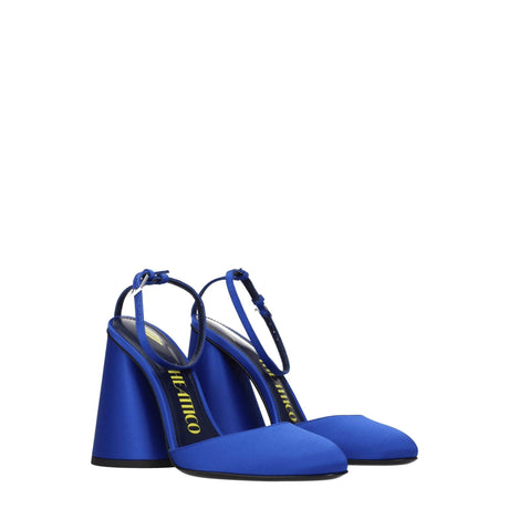 The Attico Blue Satin Platforms - Hilstor