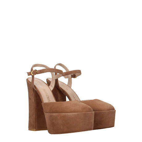 Stuart Weitzman Beige Leather Platforms - Hilstor
