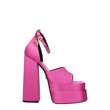 Versace Pink Satin Platforms - Hilstor