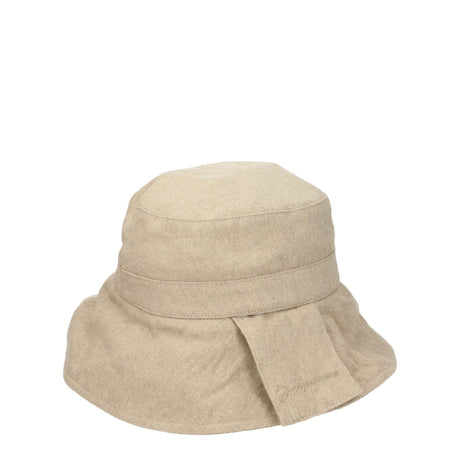 Jacquemus Beige Linen Bucket Hats - Hilstor