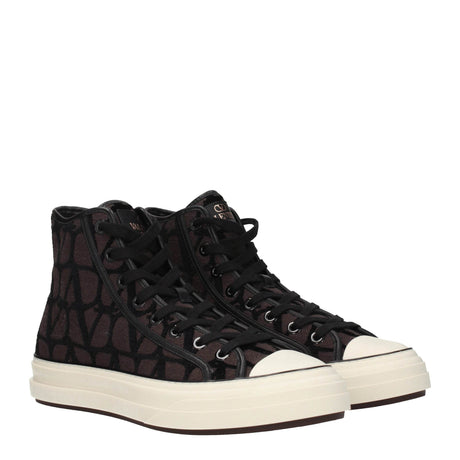 Valentino Garavani Brown Fabric High Tops - Hilstor