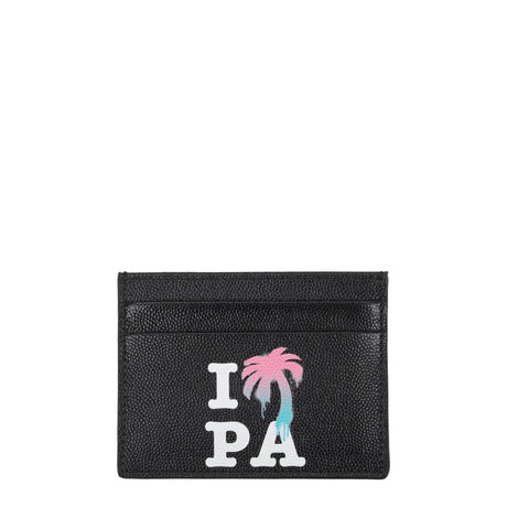 Palm Angels Black Leather Cardholders - Hilstor
