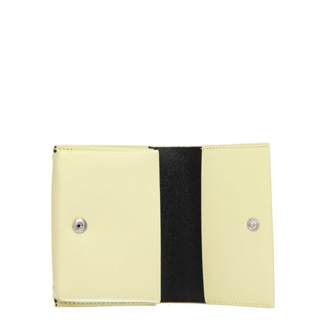 Jil Sander Yellow Leather Cardholders - Hilstor