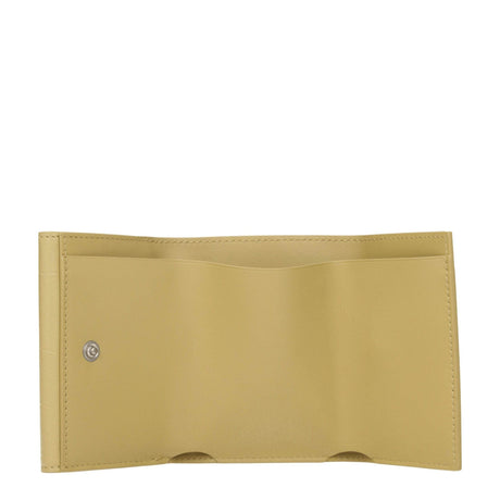 Jil Sander Yellow Leather Wallets - Hilstor
