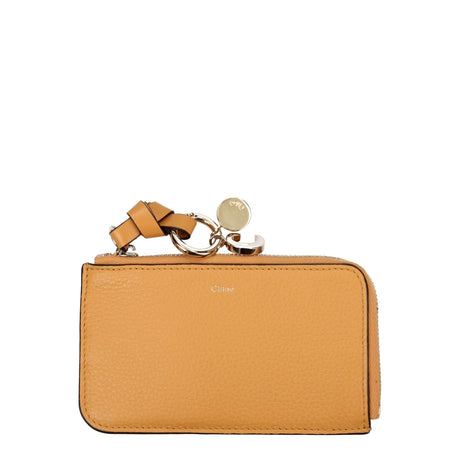 Chloé Orange Leather Wallets - Hilstor