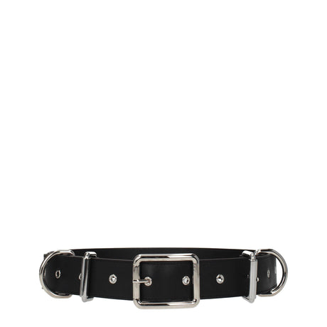 Moschino Black Leather Belts - Hilstor