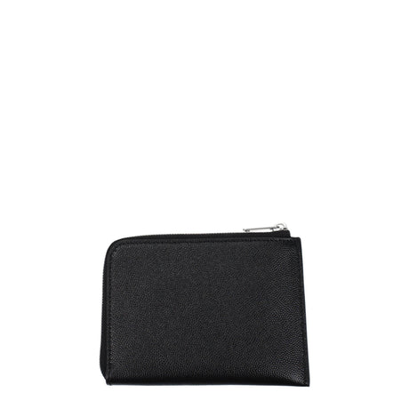 Palm Angels Black Leather Cardholders - Hilstor