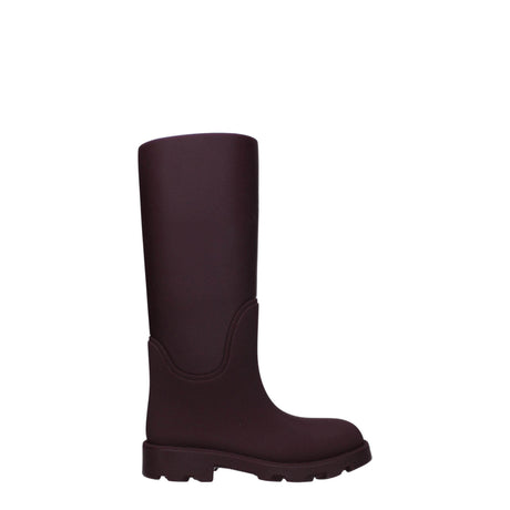 Burberry Red Cotton Rain Boots - Hilstor