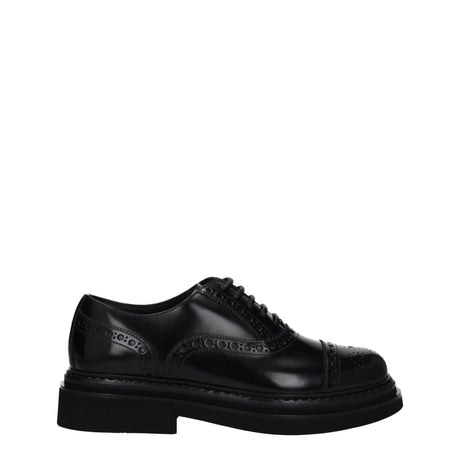 Dolce & Gabbana Black Leather Oxfords And Derbies - Hilstor