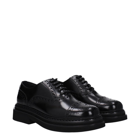 Dolce & Gabbana Black Leather Oxfords And Derbies - Hilstor