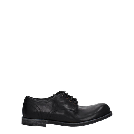Dolce & Gabbana Black Leather Oxfords And Derbies - Hilstor