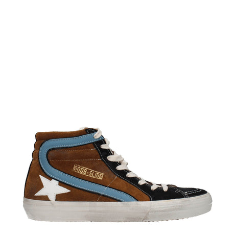 Golden Goose Brown Leather High Tops - Hilstor