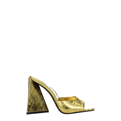 The Attico Gold Leather Platforms - Hilstor