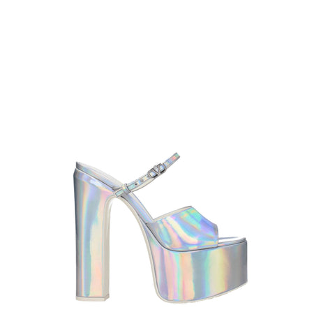 Valentino Garavani Gray Leather Platforms - Hilstor