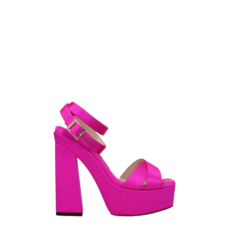 Jimmy Choo Pink Satin Platforms - Hilstor