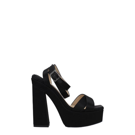 Jimmy Choo Black Satin Platforms - Hilstor