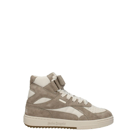 Palm Angels Beige Leather High Tops - Hilstor