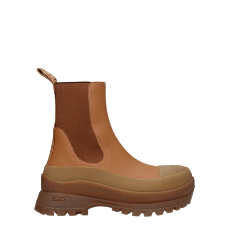 Stella McCartney Brown Leather Ankle Boots - Hilstor