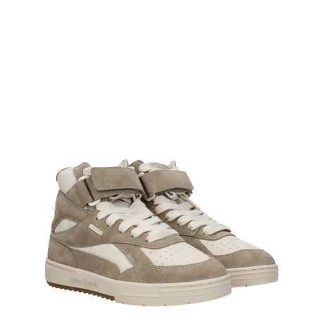 Palm Angels Beige Leather High Tops - Hilstor