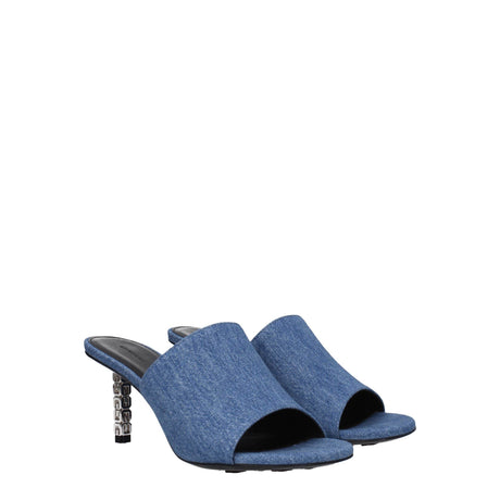 Givenchy Blue Fabric Platforms - Hilstor