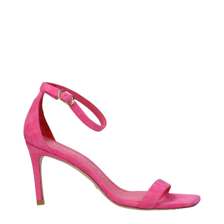 Stuart Weitzman Pink Leather Stiletto Heels Sandals - Hilstor