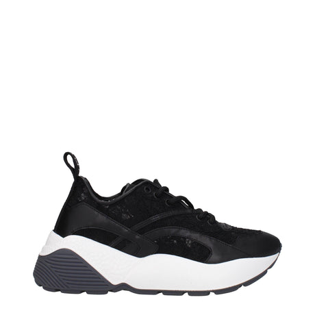 Stella McCartney Black Fabric Chunky Sneakers - Hilstor