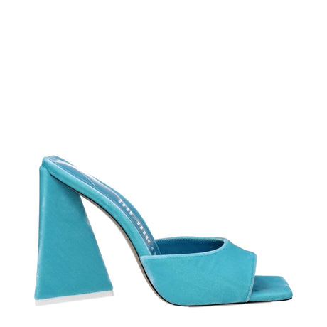 The Attico Light Blue Velvet Platforms - Hilstor