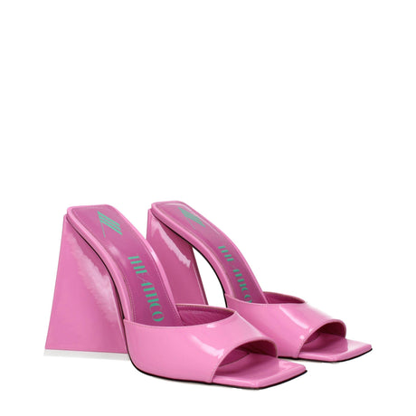 The Attico Pink Leather Platforms - Hilstor