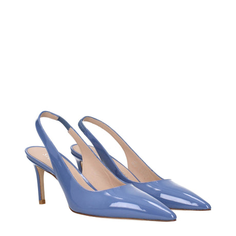 Stuart Weitzman Light Blue Leather High Heel Pumps - Hilstor