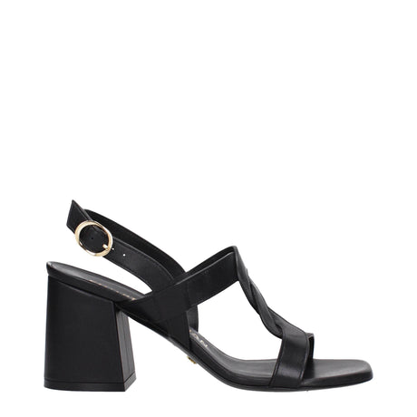 Stuart Weitzman Black Leather Platforms - Hilstor