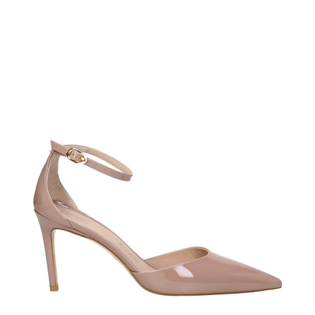 Stuart Weitzman Pink Leather Stiletto Heels Sandals - Hilstor