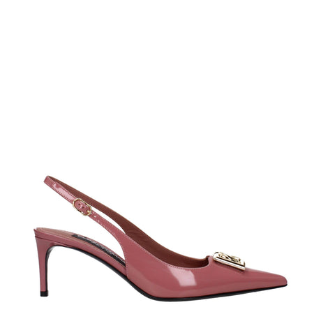 Dolce & Gabbana Pink Leather High Heel Pumps - Hilstor
