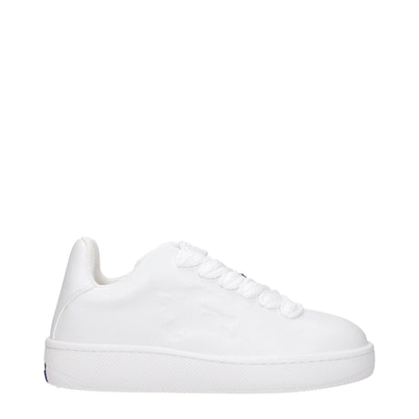 Burberry White Leather Low Tops - Hilstor