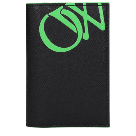 Off-White Black Leather Cardholders - Hilstor