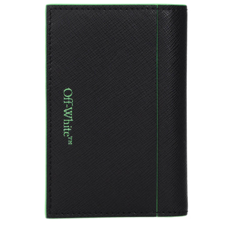 Off-White Black Leather Cardholders - Hilstor
